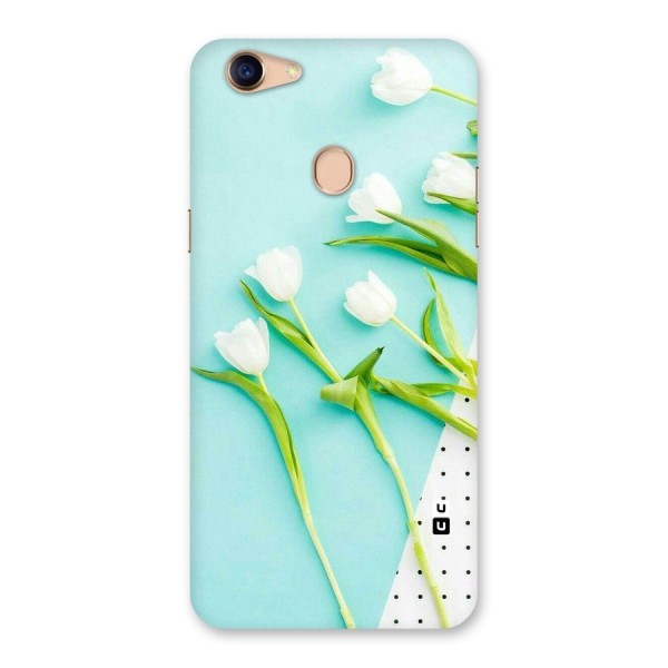 White Tulips Back Case for Oppo F5 Youth